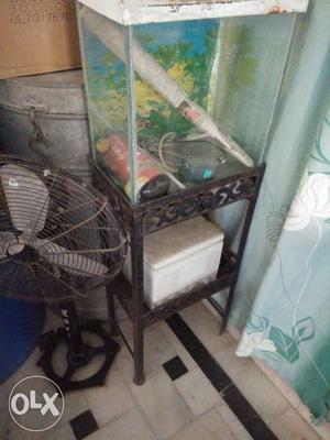 Fish aquarium for sell with attractive iron stand