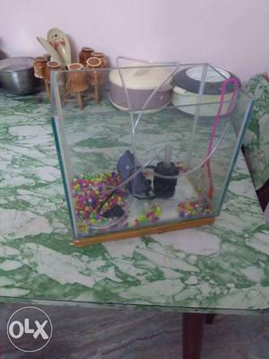 Fish aquarium,oxygen machine,colour stones,net