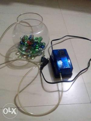 Fish pot and fish oxygen pump with colour full
