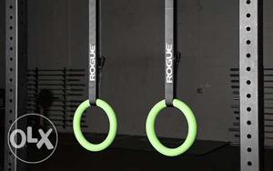 Imported solid steel gymnastic rings with strap