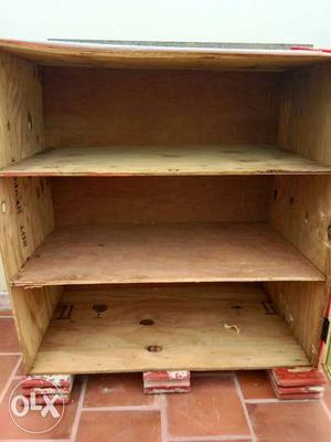 Pura Brown Wooden 3-tier Shelf