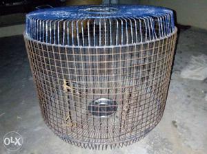 Round Black And Gray Metal Pet Cage