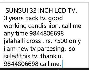 Sunsui 32 Inch LCD TV Text