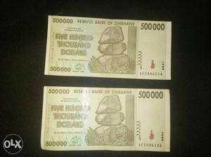 Two  Zimbabwe Dollars