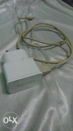 White Samsung Travel Charger