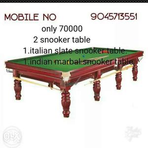 2 snooker table.1 italian slate table 1.indian marbal