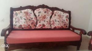 3 seater n 2 seater teak wood (sagwan)sofa set