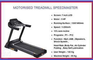AC Motor Treadmill Brand New with 140Kg User Weight free