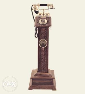 Antique stand phone with clock - working condition (