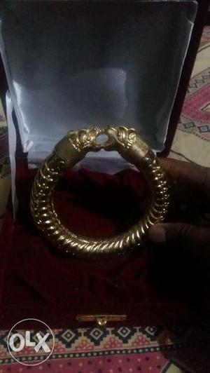 Brand new pure gold plated kada with silver made