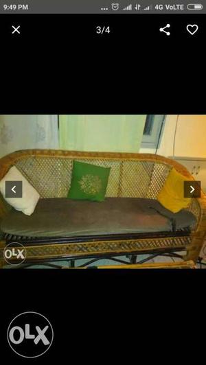 Cane sofa 3+2 seater and nice table in excellent condition.
