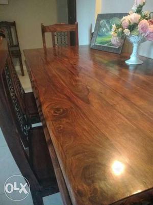 Dining Table Royal wood with 6 chairs
