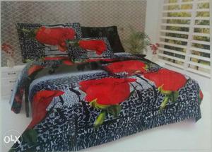Double bed Polycotton bedsheet. includes 2 pillow