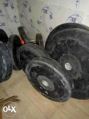 Gym equipments with one 5feet rod one 3feet curly