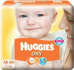 Huggies new dry (M) (60 pieces)