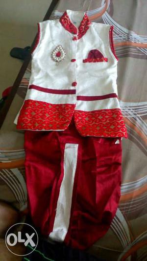 Kids Ethenic Wear with Jutti 24 Size, Used only once