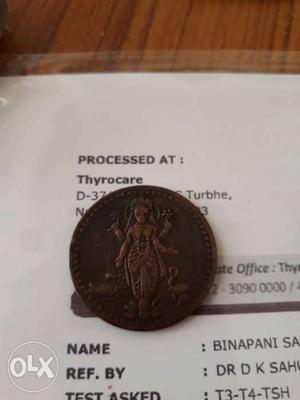 Laxmi maata coin.east India Company. { Half Anna