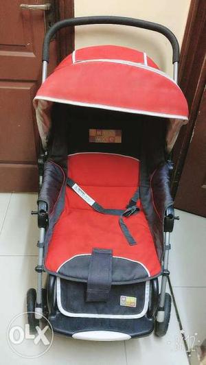 Mee Mee red and black pram, not used much and easily