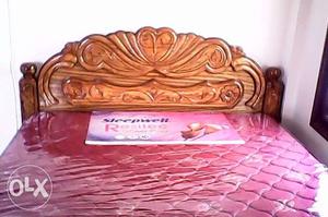 New teak polished wooden cot