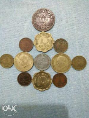 Old coins and Queen Victoria Empress 