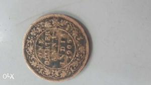 One quarter anna india  rear coin