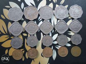  Paise set of copper & Nikal 20 coins