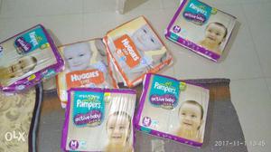 Pampers And Huggies Packages