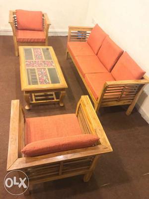 Pure Wooden Sofa & Central Table