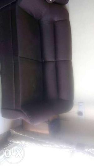 Purple Leather 2-seat Couch