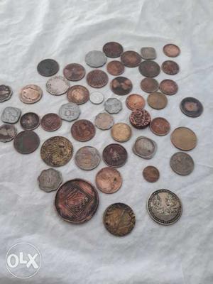 Round Silver And Gold Coin Collection