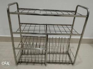 Stainless steel kitchen utensil rack in a very