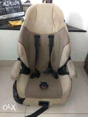 Toddler's Brown And Gray Fabric Booster Seat