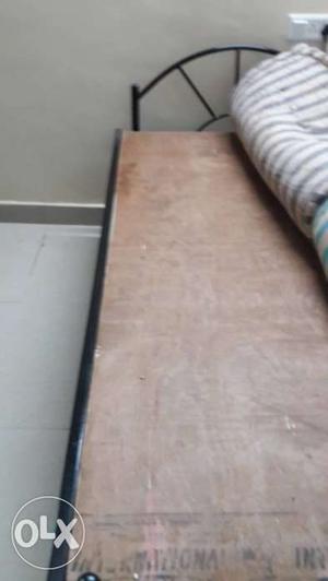Two single iron cot with matress.  each. Good condition,