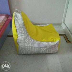 White And Yellow Chair