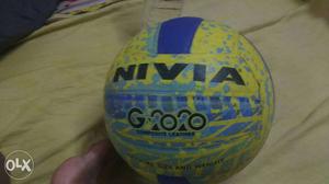 Yellow And Blue Nivia Soccer Ball