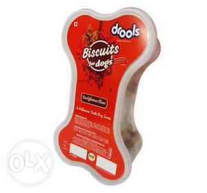 Gray And Red Drools Biscuit Container