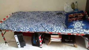 New foldable iron bed with mattress
