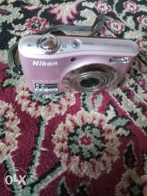 Pink Nikon Coolpix Compact Camera