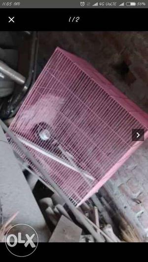 Pink steel Bird Cage in full size price can be negotiable