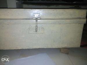 Rectangular White Wooden Chest