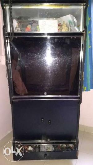 Wooden TV Hutch along with showcase