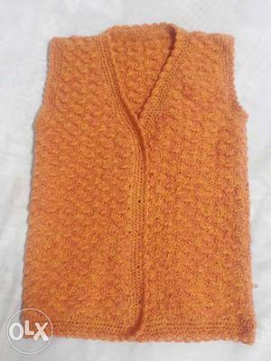 Baby's Brown Crochet Vest