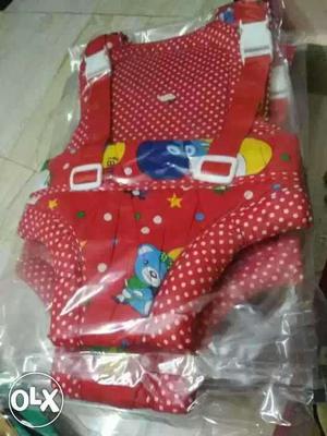 Baby's Red And White Polka-dot Carrier