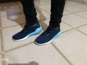 Blue-and-white Low-top Sneakers