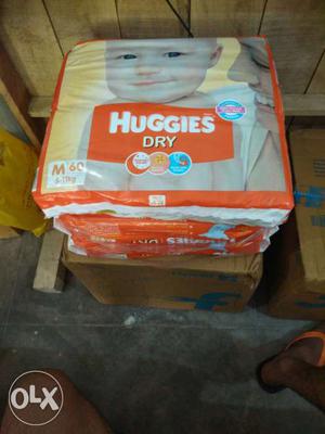 Huggies Dry Diapers M size 60 peice packet Mrp.