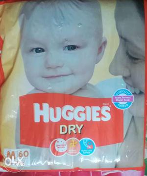 Huggies Dry Diapers.. Size M total Diapers:- 60