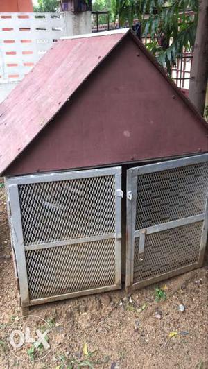 Iron Dog cage with installed fan.