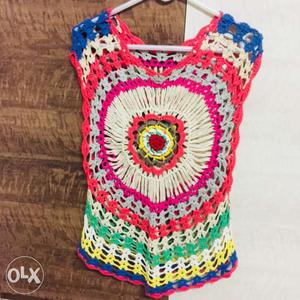 Multicolor top you can style with any color