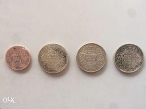 Old coins 1) year  copper coin 2) year 