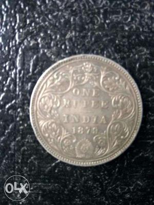 One rupees silver coins very old 